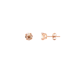 14k Rose Gold 1.40ctw Stud Morganite Earrings