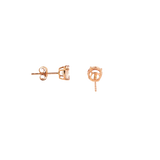 14k Rose Gold 1.40ctw Stud Morganite Earrings