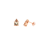 14k Rose Gold 1.52ctw Vintage Inspired Morganite Earrings