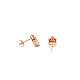 14k Rose Gold 1.52ctw Vintage Inspired Morganite Earrings