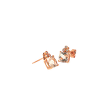 14k Rose Gold 1.52ctw Vintage Inspired Morganite Earrings