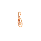 14k Rose Gold 0.45ctw Morganite Drop Pendant