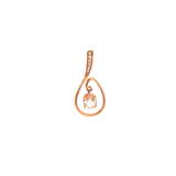 14k Rose Gold 0.45ctw Morganite Drop Pendant
