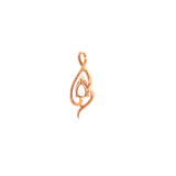 14k Rose Gold 0.64ctw Morganite Free Form Pendant
