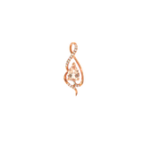 14k Rose Gold 0.64ctw Morganite Free Form Pendant