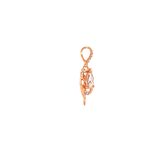 14k Rose Gold 0.64ctw Morganite Free Form Pendant