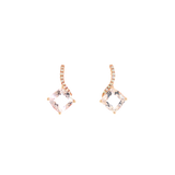 14k Rose Gold 2.73ctw Drop Morganite Earrings