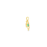 14k Yellow Gold 0.41ctw Emerald Free Form Pendant
