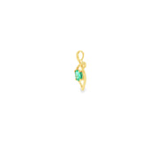 14k Yellow Gold 0.41ctw Emerald Free Form Pendant