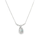 14k White Gold 0.33ctw Emerald Vintage Inspired Pendant