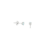 14k White Gold 0.45ctw Stud Aquamarine Earrings