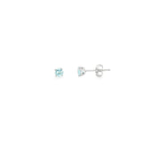 14k White Gold 0.45ctw Stud Aquamarine Earrings