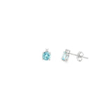 14k White Gold 0.84ctw Stud Aquamarine Earrings