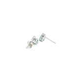 14k White Gold 0.84ctw Stud Aquamarine Earrings
