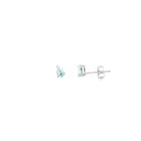 14k White Gold 0.51ctw Stud Aquamarine Earrings