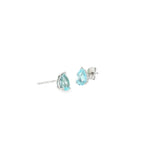 14k White Gold 1.12ctw Stud Aquamarine Earrings