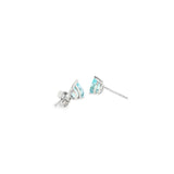 14k White Gold 1.12ctw Stud Aquamarine Earrings