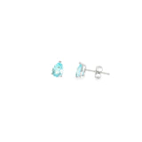 14k White Gold 1.12ctw Stud Aquamarine Earrings