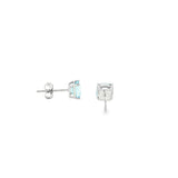 14k White Gold 1.72ctw Stud Aquamarine Earrings