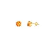 14k Yellow Gold 2.29ctw Stud Citrine Earrings