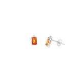 14k White Gold 0.91ctw Stud Citrine Earrings