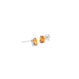 14k White Gold 0.82ctw Stud Citrine Earrings