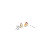 14k White Gold 0.82ctw Stud Citrine Earrings