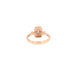 14k Rose Gold 0.39 ctw Geometric Diamond Engagement Ring