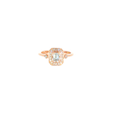 14k Rose Gold 0.39 ctw Geometric Diamond Engagement Ring