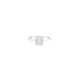 14k White Gold 0.08 ctw Halo Diamond Engagement Ring