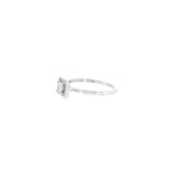 14k White Gold 0.08 ctw Halo Diamond Engagement Ring