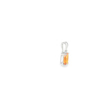14k White Gold 0.45ctw Citrine Solitaire Pendant