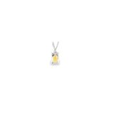 14k White Gold 0.45ctw Citrine Solitaire Pendant