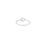 14k White Gold 0.42ctw Aquamarine Halo Women's Ring