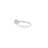 14k White Gold 0.61ctw Aquamarine 3 Stone Women's Ring