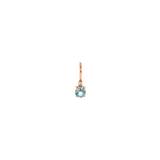 14k Rose Gold Aquamarine Solitaire Pendant
