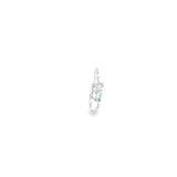 14k White Gold 0.18ctw Aquamarine Free Form Pendant