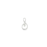 14k White Gold 0.18ctw Aquamarine Free Form Pendant