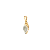 10k Yellow Gold 0.25 ctw Diamond Cluster Pendant
