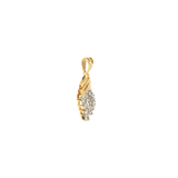 10k Yellow Gold 0.25 ctw Diamond Cluster Pendant