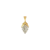10k Yellow Gold 0.25 ctw Diamond Cluster Pendant