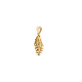 10k Yellow Gold 0.25 ctw Diamond Cluster Pendant
