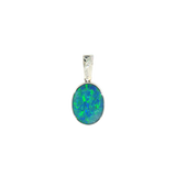 14k White Gold Opal Nature Inspired Pendant