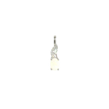 14k White Gold Opal Free Form Pendant