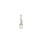 14k White Gold Opal Free Form Pendant
