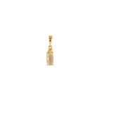 14k Yellow Gold Smoky Quartz Geometric Pendant