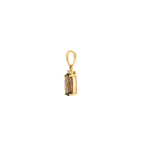 14k Yellow Gold Smoky Quartz Geometric Pendant
