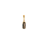 14k Yellow Gold Smoky Quartz Geometric Pendant
