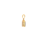 14k Yellow Gold Smoky Quartz Geometric Pendant
