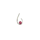 14k White Gold 0.27ctw Rhodolite Garnet Free Form Pendant